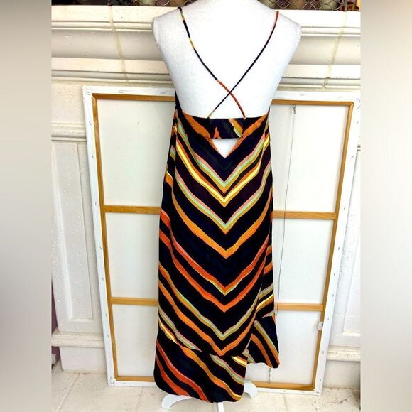 Anthropologie NWOT fabulous chevron print dress w/cut out elastic back & pockets - Picture 3 of 15